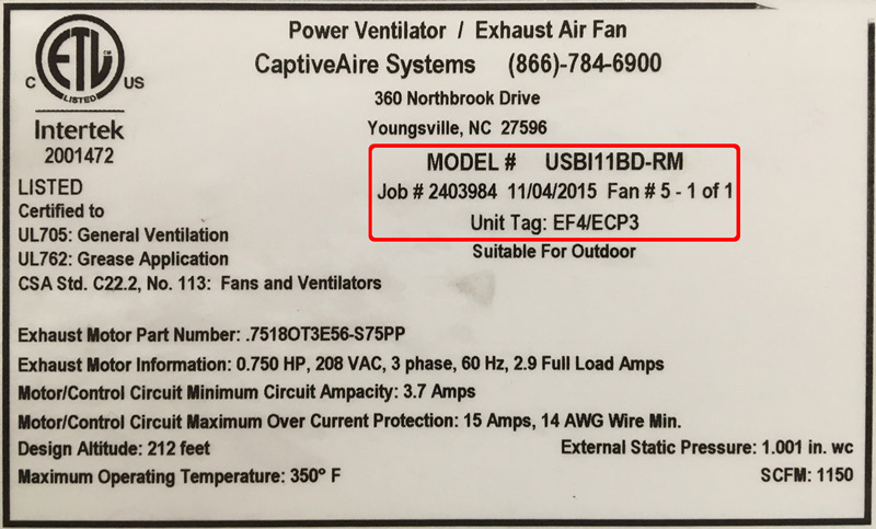 Unit model tag